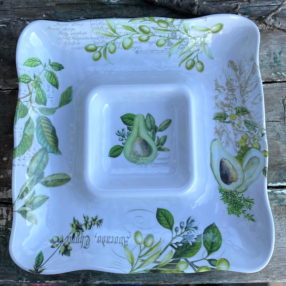Michel Design Works Avacado melamine LARGE platter serving tray - Picture 5 of 10